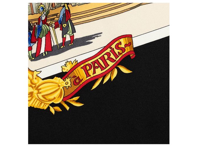 Pañuelo de seda Hermès Sanssoucy Negro 90 - vista 4