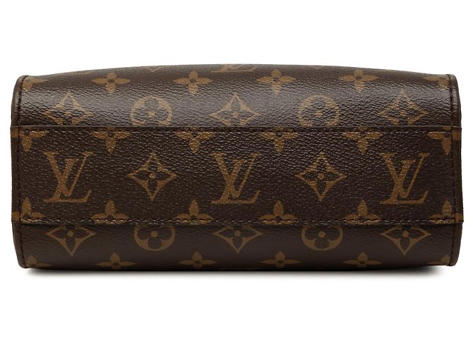 Borsa Louis Vuitton Monogram Sac Plat BB Marrone - vista 3