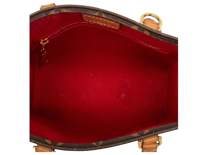 Borsa Louis Vuitton Monogram Sac Plat BB Marrone - vista 4