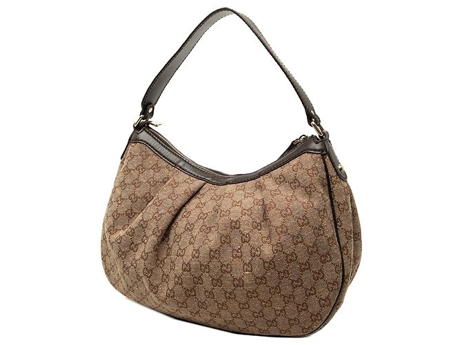 Borsa a tracolla Gucci GG Canvas Sukey Beige - vista 2