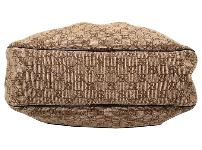 Borsa a tracolla Gucci GG Canvas Sukey Beige - vista 3
