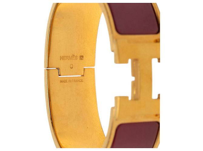 Pulsera Hermès Clic Clac H PM ancha de esmalte rojo Roja - vista 4