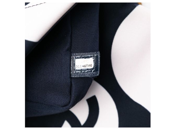Borsa Chanel Medium 19 Flap Satchel in seta stampata bianca Bianco - vista 5