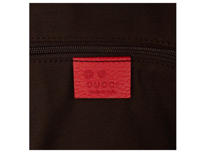 Borsa Satchel Gucci in pelle rossa con ciondolo GG Rosso - vista 5