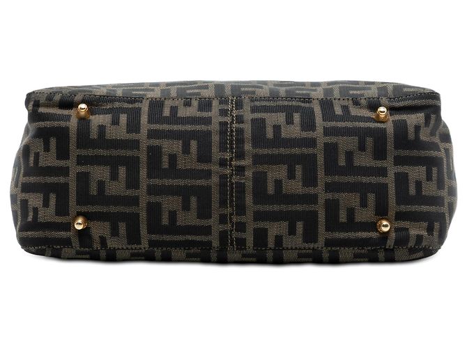Borsa Tote Fendi Small Zucca Canvas Marrone - vista 3