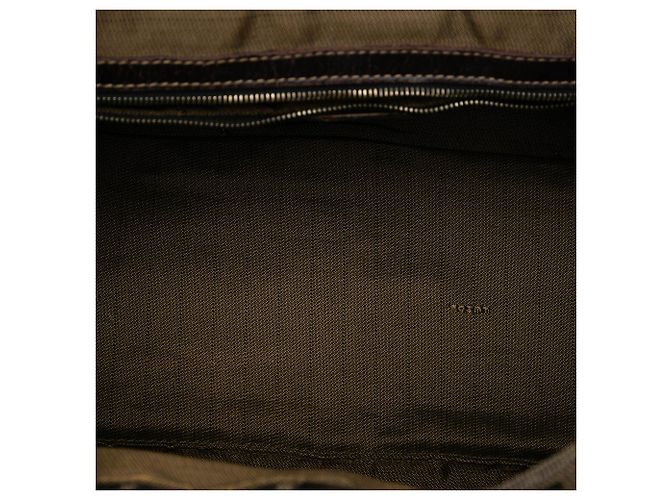 Borsa Tote Fendi Small Zucca Canvas Marrone - vista 4