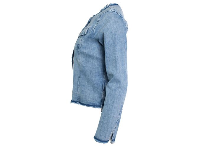7 for all mankind, Denimjacke mit rohen Kanten Blau - Ansicht 2