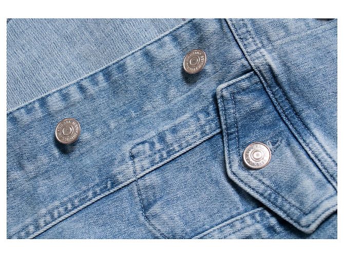 7 for all mankind, Denimjacke mit rohen Kanten Blau - Ansicht 6