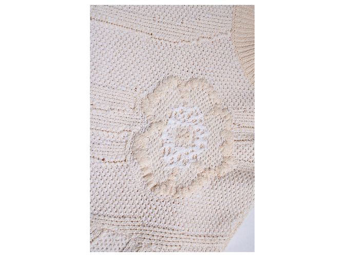 Chanel, Strickpullover mit Kamelie in lachsfarben Orange - Ansicht 9