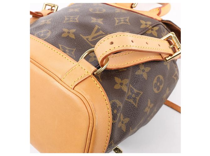 Zaino vintage Louis Vuitton Montsouris Mini Monogram Canvas M51137 Marrone - vista 11