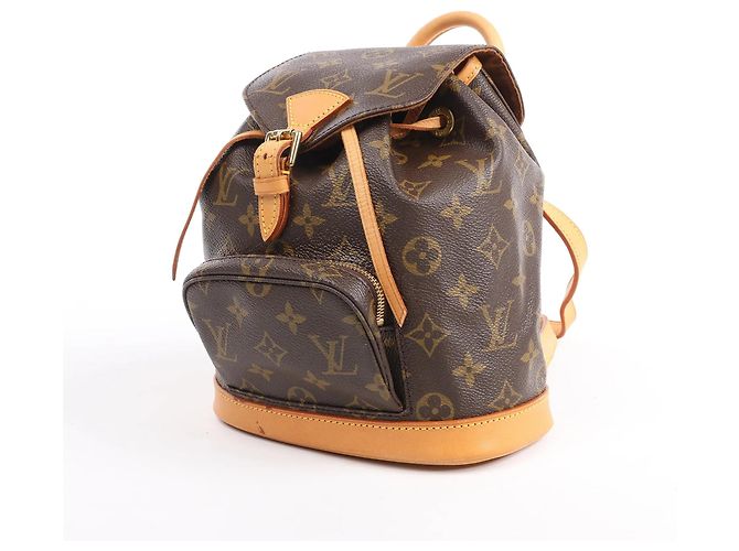 Zaino vintage Louis Vuitton Montsouris Mini Monogram Canvas M51137 Marrone - vista 2