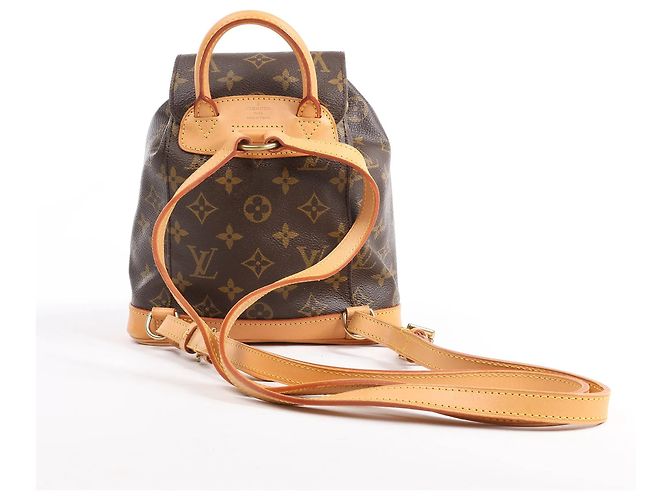 Zaino vintage Louis Vuitton Montsouris Mini Monogram Canvas M51137 Marrone - vista 4