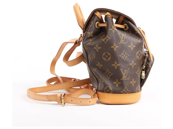 Zaino vintage Louis Vuitton Montsouris Mini Monogram Canvas M51137 Marrone - vista 5
