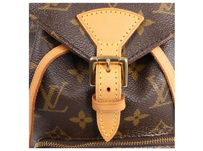 Zaino vintage Louis Vuitton Montsouris Mini Monogram Canvas M51137 Marrone - vista 6