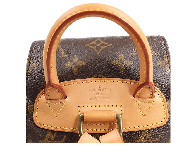 Zaino vintage Louis Vuitton Montsouris Mini Monogram Canvas M51137 Marrone - vista 8