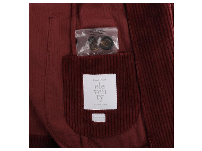 Autre Marque Eleventy SOFT JACKET Baumwolle Burgundy, Größe 50 IT Bordeaux - Ansicht 7