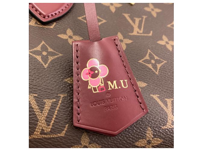 Borsa Louis Vuitton M44348 Flower Zipped Tote MM Bordò Monogramma - vista 10