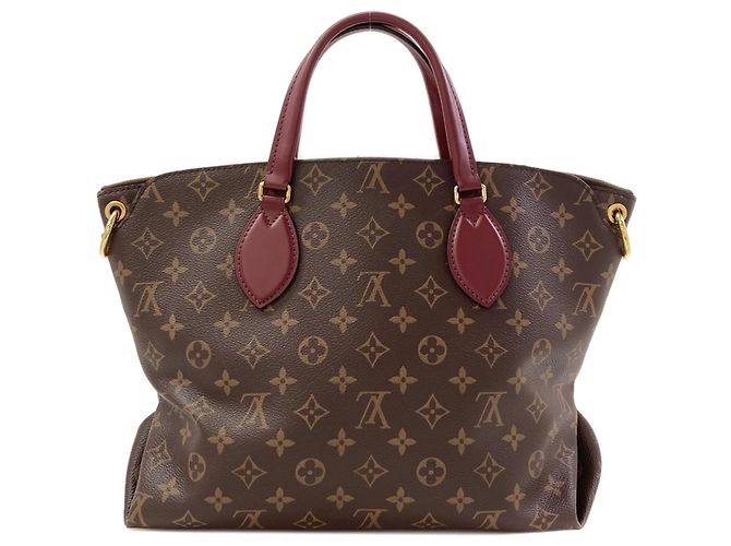 Borsa Louis Vuitton M44348 Flower Zipped Tote MM Bordò Monogramma - vista 2