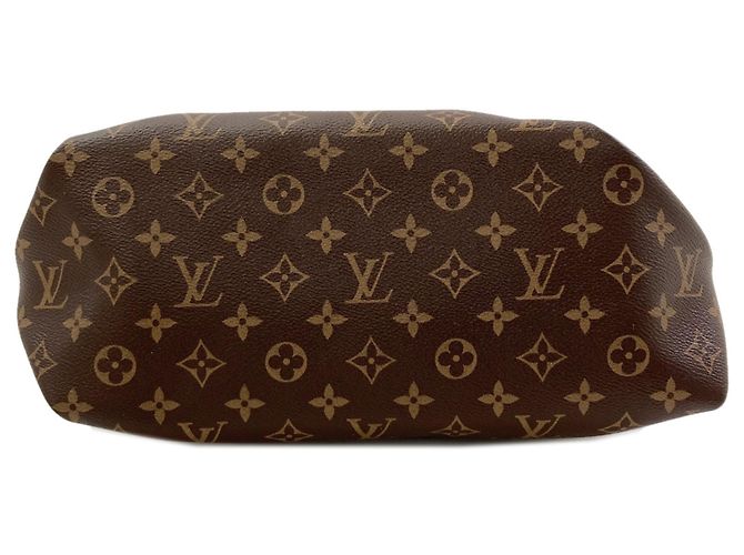 Borsa Louis Vuitton M44348 Flower Zipped Tote MM Bordò Monogramma - vista 4