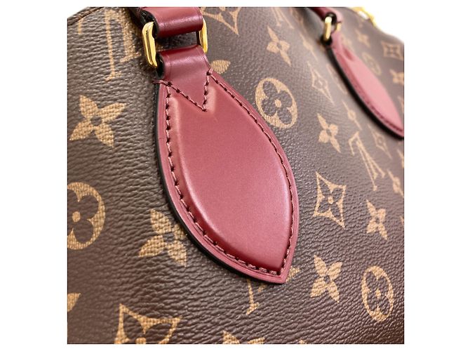 Borsa Louis Vuitton M44348 Flower Zipped Tote MM Bordò Monogramma - vista 9