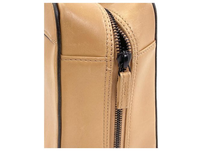 Borsa Tote con catena Chanel in vitello beige - vista 12