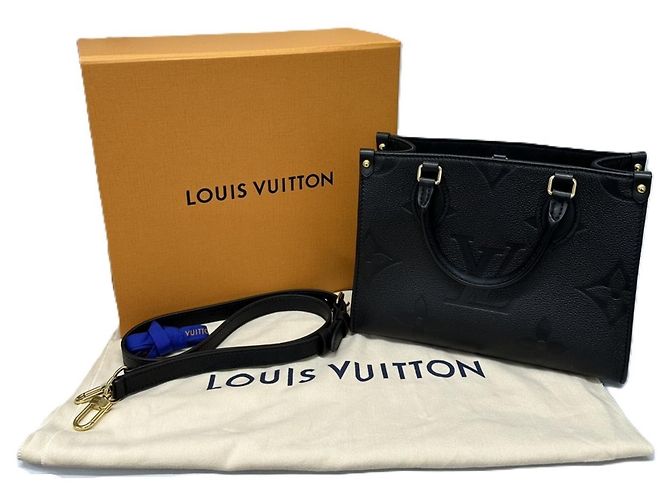 Borsa Louis Vuitton OnTheGo PM Monogram Empreinte Nero - vista 10