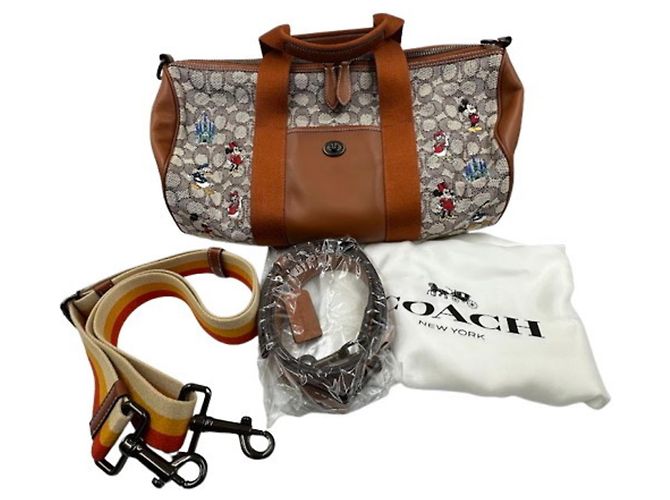 Borsa Boston Coach Signature Beige - vista 13