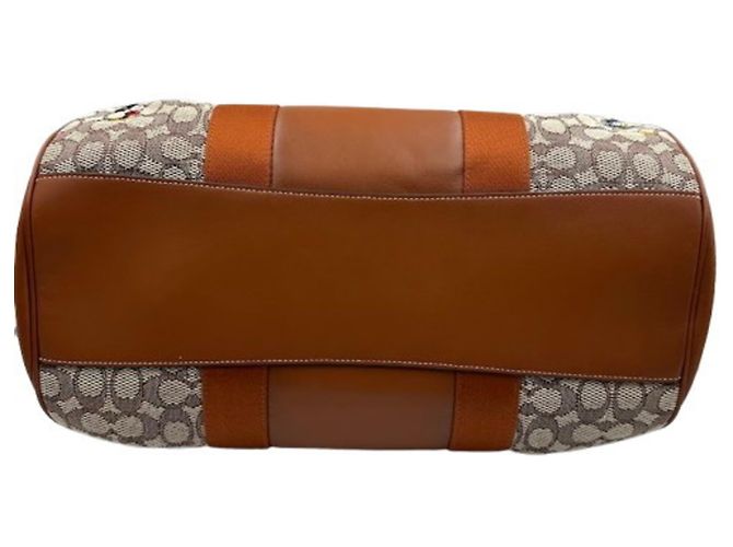 Borsa Boston Coach Signature Beige - vista 6