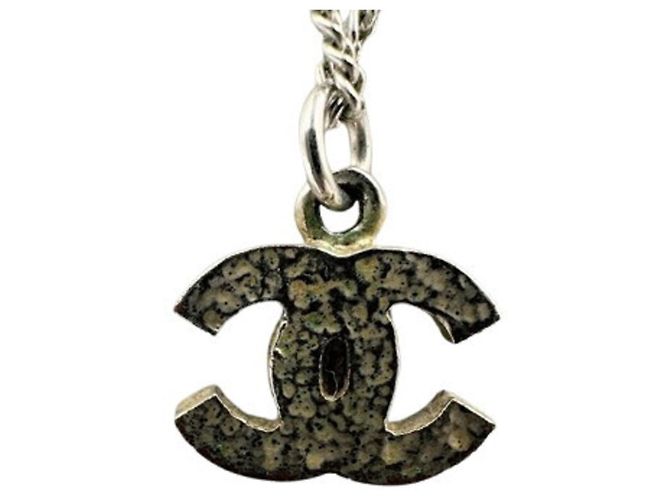 Colar CHANEL Strass 05V Prata - vista 2