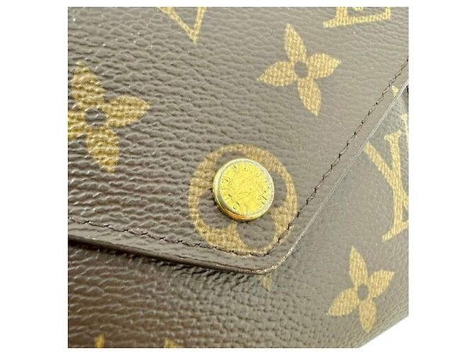 Louis Vuitton Monogram M62472 Portefeuille Victorine Compact Wallet Marrone - vista 9