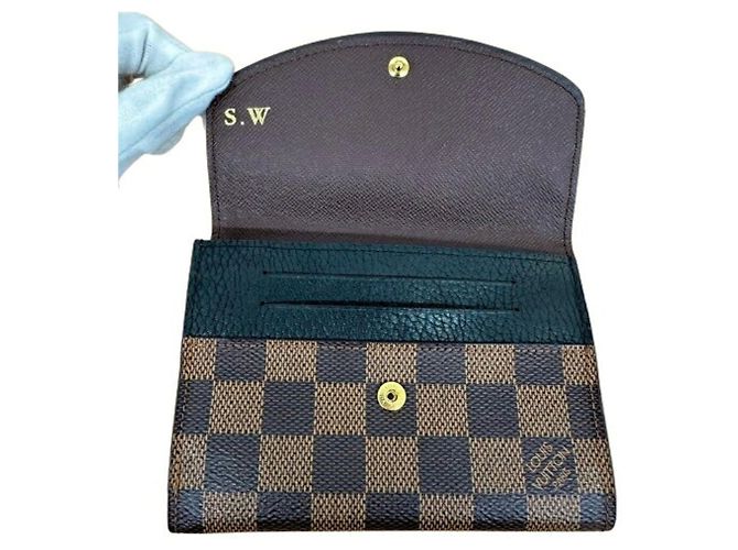 Louis Vuitton Damier Portefeuille Normandie Bi-fold Wallet Marrone - vista 7