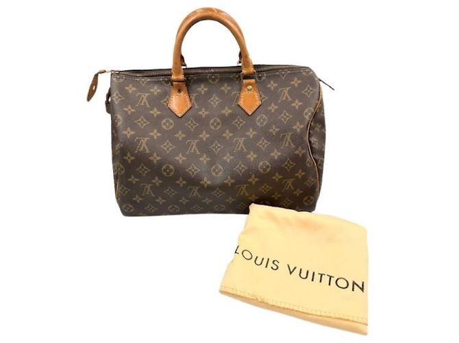Borsa a mano Louis Vuitton Speedy 35 Boston Marrone - vista 10