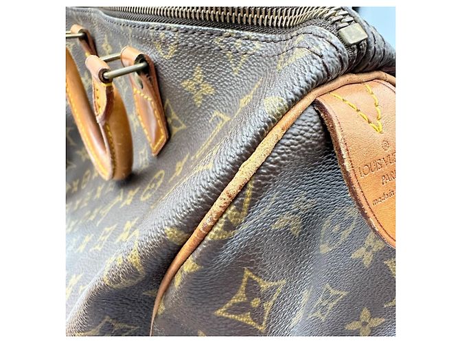 Borsa a mano Louis Vuitton Speedy 35 Boston Marrone - vista 11