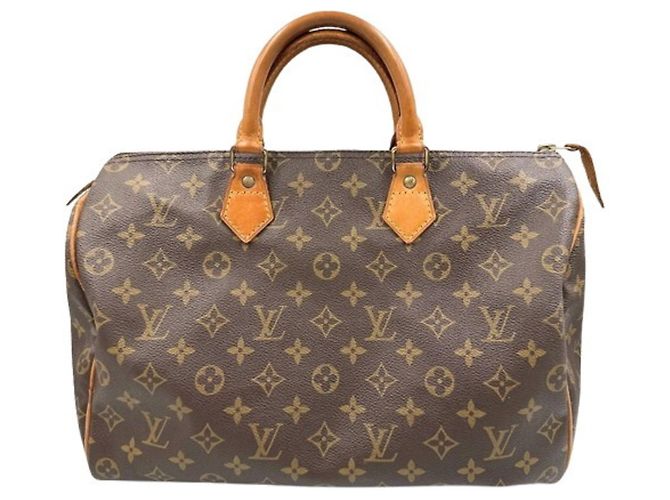 Borsa a mano Louis Vuitton Speedy 35 Boston Marrone - vista 2