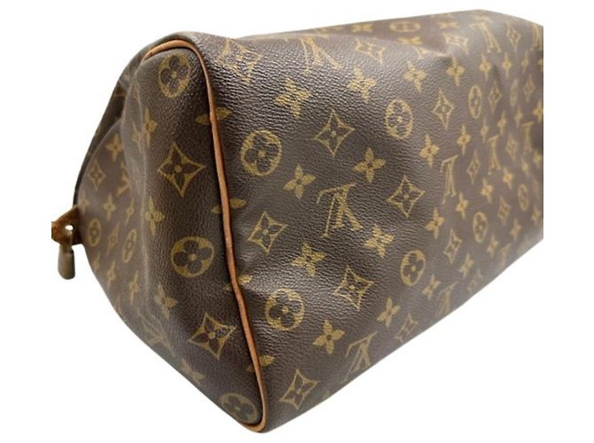 Borsa a mano Louis Vuitton Speedy 35 Boston Marrone - vista 3