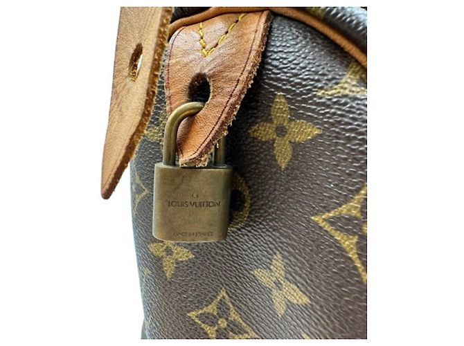 Borsa a mano Louis Vuitton Speedy 35 Boston Marrone - vista 9