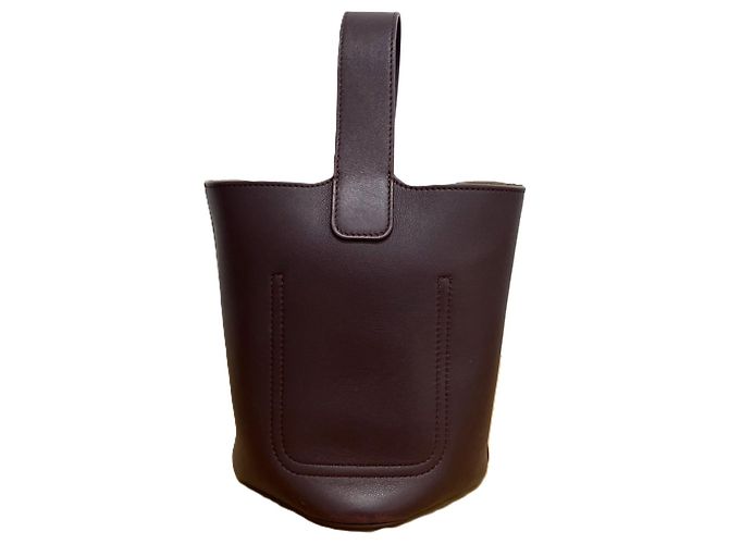 Borsa a secchiello Loewe Pebble Mini - Dark Brown Marrone scuro - vista 2