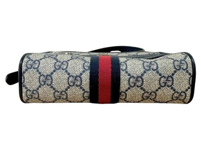 Borsa a tracolla GUCCI Ophidia Beige Blu navy - vista 4