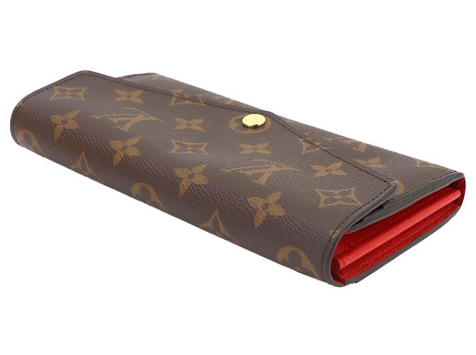Louis Vuitton Monogram Portefeuille Sarah Long Wallet Braun Rot Monogramm - Ansicht 5