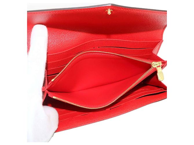 Louis Vuitton Monogram Portefeuille Sarah Long Wallet Braun Rot Monogramm - Ansicht 7