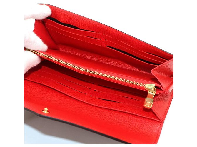 Louis Vuitton Monogram Portefeuille Sarah Long Wallet Braun Rot Monogramm - Ansicht 8