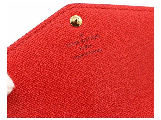 Louis Vuitton Monogram Portefeuille Sarah Long Wallet Braun Rot Monogramm - Ansicht 9