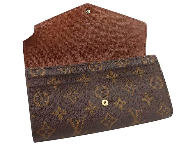 Louis Vuitton Monogram Portefeuille Sarah Bi-fold Long Wallet Braun Monogramm - Ansicht 6