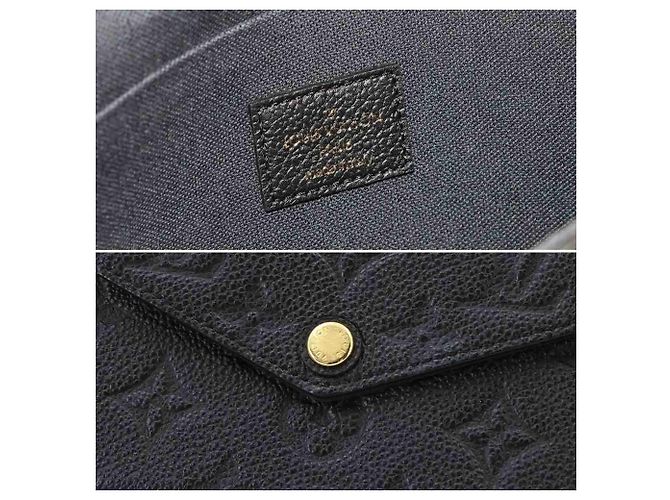 Louis Vuitton Monogram Empreinte Pochette Felicie Chain Wallet Nero - vista 9