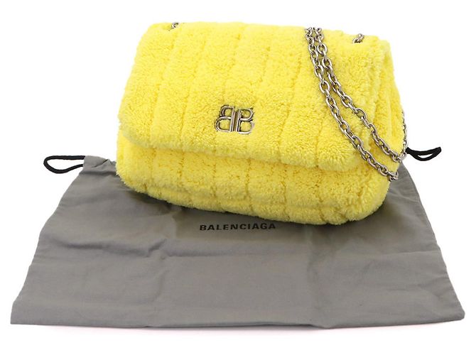 Borsa a tracolla Balenciaga Monaco Chain Giallo - vista 2