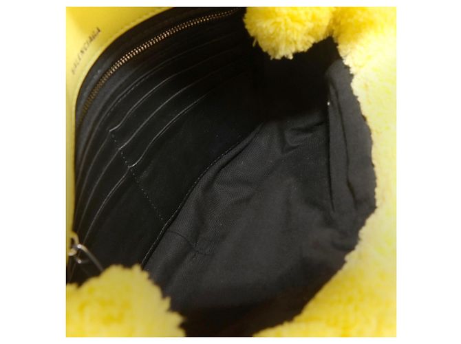 Borsa a tracolla Balenciaga Monaco Chain Giallo - vista 7
