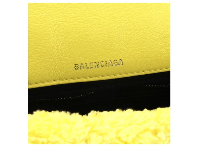 Borsa a tracolla Balenciaga Monaco Chain Giallo - vista 8