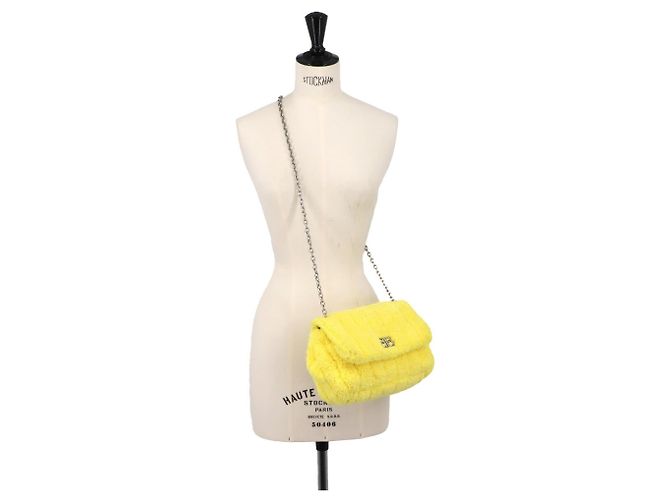 Borsa a tracolla Balenciaga Monaco Chain Giallo - vista 9