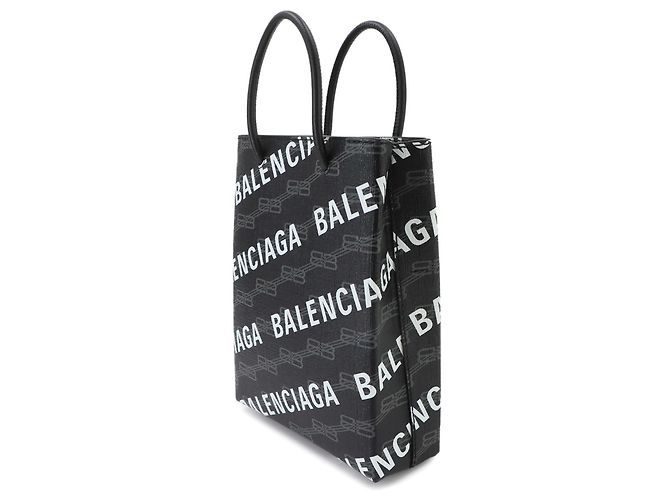 Balenciaga BB Monogram Large Handtasche Schwarz Weiß - Ansicht 3