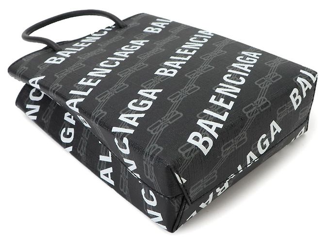 Balenciaga BB Monogram Large Handtasche Schwarz Weiß - Ansicht 4